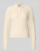 JAKE*S STUDIO WOMAN Strickpullover mit Polokragen und Knopfleiste in O...