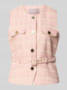 Christian Berg Woman Selection Weste in Bouclé-Optik mit Gürtel in Hel...