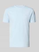 Gant T-Shirt mit Rundhalsausschnitt und Label-Stitching in Hellblau, G...