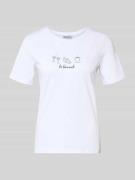 More & More T-Shirt mit Motiv-Print in Weiss, Größe 34