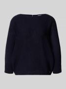More & More Strickpullover mit 3/4-Arm in Marine, Größe 34