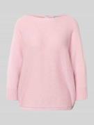 More & More Strickpullover mit 3/4-Arm in Rose, Größe 34