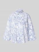 Gant Relaxed Fit Bluse mit verdeckter Knopfleiste und 3/4-Arm in Weiss...