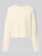 Drykorn Strickpullover mit Rundhalsausschnitt Modell 'MEAMI' in Offwhi...