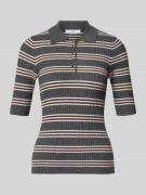 Mango Strickshirt aus Viskose-Mix mit Polokragen Modell 'HIJAS' in Ant...