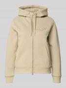 Gant Sweatjacke mit Zweiwege-Reißverschluss und Label-Stitching in San...