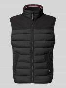 Tom Tailor Regular Fit Steppweste aus wasserdichtem Material in Black,...