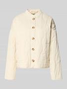Jake*s Casual Steppjacke aus Lyocell-Baumwoll-Mix mit Stehkragen in Ec...