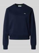 Lacoste Sport Relaxed Fit Sweatshirt aus reiner Baumwolle in Dunkelbla...