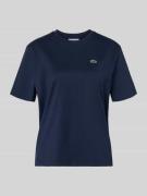 Lacoste Sport Relaxed Fit T-Shirt aus reiner Baumwolle in Dunkelblau, ...