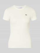 Lacoste Sport Slim Fit T-Shirt aus reiner Baumwolle in Offwhite, Größe...