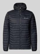 COLUMBIA Steppjacke mit Kapuze und Logo in Black, Größe L
