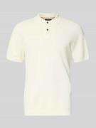 Christian Berg Men Slim Fit Poloshirt mit Strukturmuster in Offwhite, ...