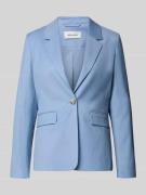 More & More Slim Fit Blazer mit Pattentaschen in Hellblau, Größe 34