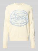 Dickies Strickpullover mit Logo und Rundhalsausschnitt in Offwhite, Gr...