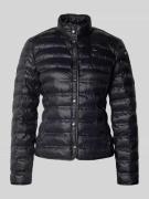 Blauer Usa Steppjacke mit Stehkragen Modell 'MOON' in Black, Größe L