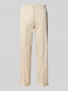 s.Oliver BLACK LABEL Slim Fit Chino aus Baumwoll-Satin in Beige, Größe...