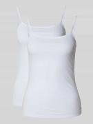 TOMMY HILFIGER Regular Fit Unterhemd aus Baumwoll-Mix im 2er-Pack in B...