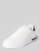 ARMANI EXCHANGE Sneaker mit Schnürung Modell 'LONDON SAFFIANO' in Weis...