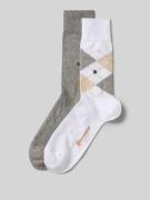 Burlington Socken mit Logo-Applikation im 2er-Pack in Weiss, Größe 40-...