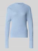 Zero Slim Fit Pullover in Strick-Optik in Bleu, Größe 34