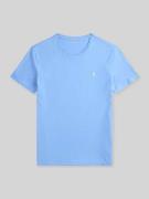 Polo Ralph Lauren Regular Fit T-Shirt aus reiner Baumwolle in Blau Mel...