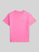 Polo Ralph Lauren Regular Fit T-Shirt aus reiner Baumwolle in Pink, Gr...