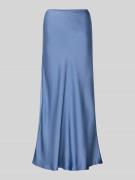 Neo Noir Maxirock aus Satin Modell 'Vicky' in Blau, Größe 34