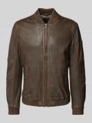 MAURITIUS Jacke aus Schafleder Modell 'Erros' in Mittelbraun, Größe L
