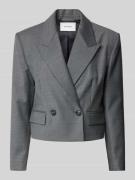 Ivy Oak Blazer mit Woll-Anteil Modell 'JENNY' in Dunkelgrau Melange, G...