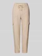 FREE/QUENT Tapered Fit Leinenhose mit Cargotaschen Modell 'Lava' in Sa...