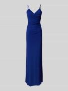 TROYDEN COLLECTION Abendkleid mit Raffungen in Royal, Größe 42