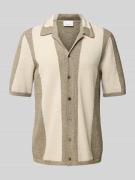 Profuomo Regular Fit Freizeithemd aus Baumwoll-Leinen-Mix in Beige, Gr...