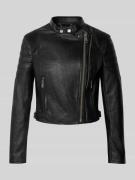 Guess Kunstlederjacke mit seitlichem Reißverschluss Modell 'JEANNINE' ...