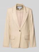 Vila Regular Fit Blazer aus Leinen-Viskose-Mix mit Pattentaschen in Sa...