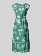 ICHI Midikleid mit Rundhalsausschnitt Modell 'YETTA' in Gruen, Größe 3...