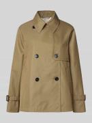 Weekend Max Mara Cropped Trenchcoat aus Baumwoll-Mix in Khaki, Größe 3...