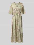 B.Young Midikleid mit V-Ausschnitt Modell 'JANNIKE' in Lind, Größe 34