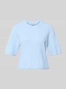 Pieces Boxy Fit T-Shirt aus Rippstrick mit Woll-Anteil Modell 'SILLY' ...