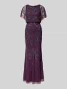 Christian Berg Cocktail Abendkleid mit Perlen und Pailletten in Purple...