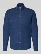 Lindbergh Relaxed Fit Freizeithemd aus Baumwoll-Mix in Dunkelblau, Grö...