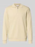 Lindbergh Sweatshirt mit Polokragen und Reißverschluss in Sand, Größe ...
