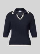 Marella Regular Fit T-Shirt in Strick-Optik Modell 'Lembi' in Marine, ...