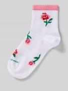 Happy Socks Socken aus Baumwoll-Mix Modell 'ROSES' in Weiss, Größe 36-...