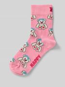 Happy Socks Socken aus Baumwoll-Mix Modell 'TEDDY' in Rosa, Größe 36-4...
