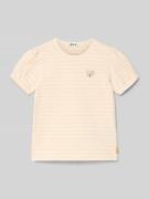 Steiff Regular Fit T-Shirt mit Logo-Stitching in Rosa, Größe 104