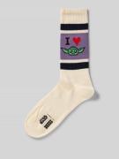 Happy Socks Socken aus Baumwoll-Mix Modell 'I HEART GROGU' in Offwhite...