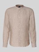 OLYMP Level Five Slim Fit Leinenhemd aus reinen Leinen mit Stehkragen ...