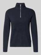 Lindbergh Strickpullover mit Stehkragen und Reißverschluss in Marine, ...