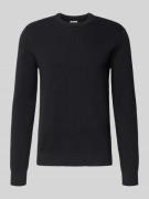 Lindbergh Relaxed Fit Strickpullover mit Rundhalsausschnitt in Black, ...